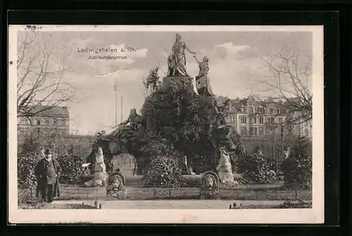AK Ludwigshafen a. Rhein, Ansicht des Jubiläumsbrunnen
