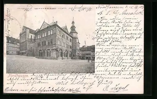 AK Nordhausen, Marktplatz und Rathaus