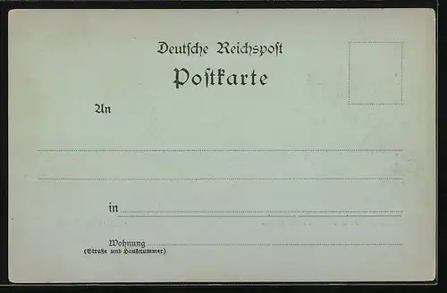 Mondschein-AK Grunewald, Jagdschloss Grunewald unterm Vollmond