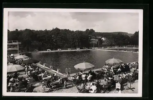 AK Markneukirchen, Rudolf-Thiele-Bad, Gaststätte Otto Adler
