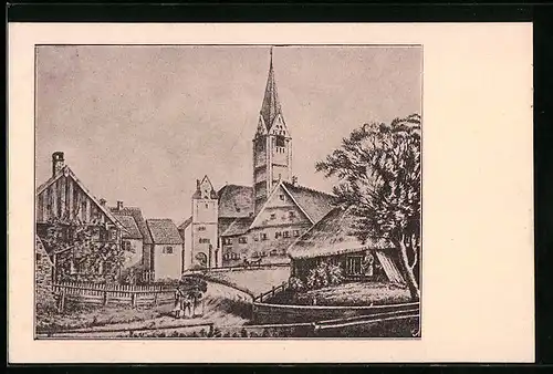 AK Alt-Schwabmünchen, Partie beim südlichen Kircheneingang