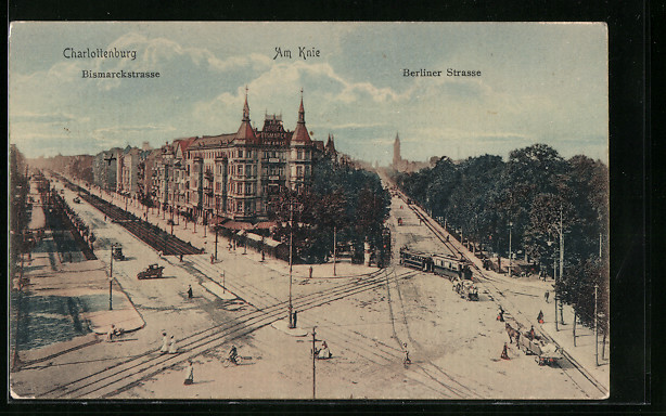 AK BerlinCharlottenburg, Hotel Bismarck am Knie Ecke Bismarckstrasse