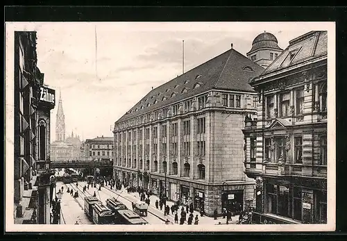 AK Berlin, Kaufhaus Wertheim, Königstrasse am Bahnhof Alexanderplatz
