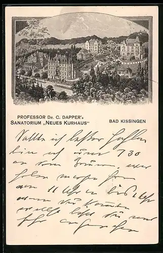 AK Bad Kissingen, Professor Dr. C. Dapper`s Sanatorium Neues Kurhaus