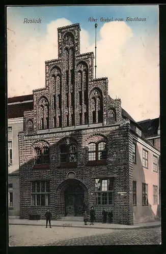 AK Rostock, Alter Giebel vom Stadthaus