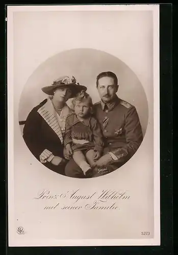 AK Prinz August Wilhelm von Preussen mit seiner Familie