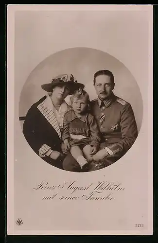 AK Prinz August Wilhelm von Preussen mit seiner Familie
