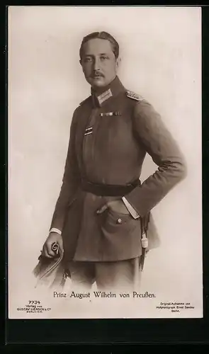 AK Prinz August Wilhelm von Preussen in Uniform