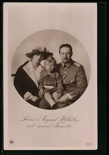 AK Prinz August Wilhelm von Preussen mit seiner Familie