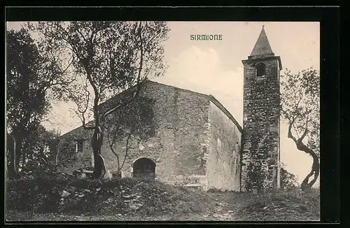 AK Sirmione, Blick auf die alte Kirche