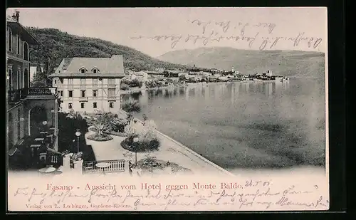 AK Fasano, Aussicht vom Hotel gegen Monte Baldo