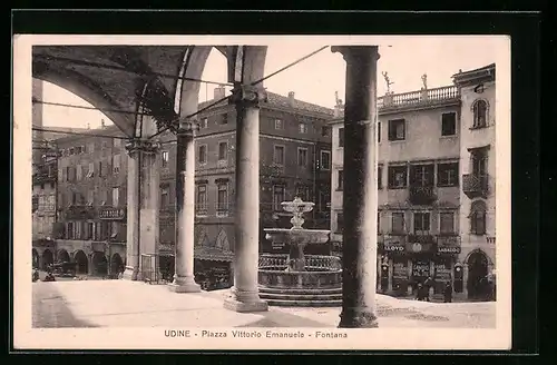 AK Udine, Piazza Vittorio Emanuele, Fontana