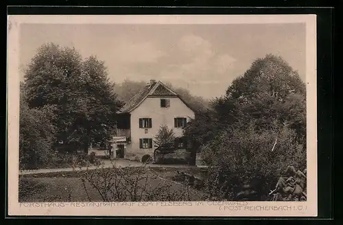 AK Reichenbach i. O., Forsthaus-Restaurant auf dem Felsberg im Odenwald