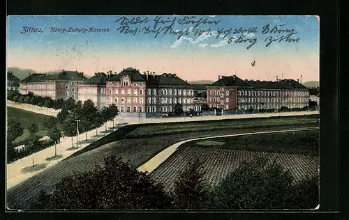 AK Zittau, Blick auf die König-Ludwig-Kaserne