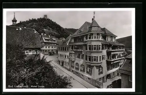 AK Bad Liebenzell, Hotel Lamm aus der Vogelschau