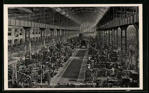 AK Leipzig, Technische Messe, Halle 9, Innenansicht