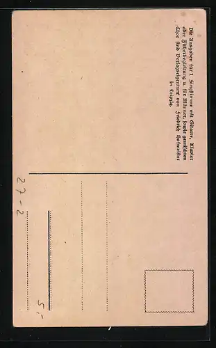 Lied-AK Anton Günther Nr. 36: Feieromd, Wanderer mit Stock