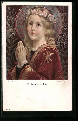 AK Hl. Rosa von Lima