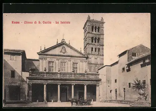 AK Roma, Chiesa di S. Cecilia, La facciata