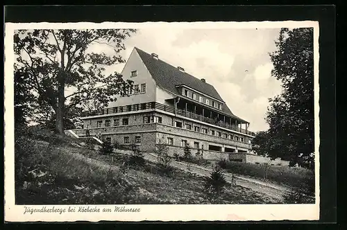AK Körbecke-Westfalen am Möhnesee, Blick auf die Jugendherberge