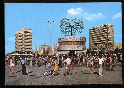 AK Berlin, Uraniasäule mit Weltzeituhr