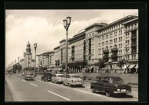 AK Berlin, Frankfurter Allee mit Frankfurter Tor