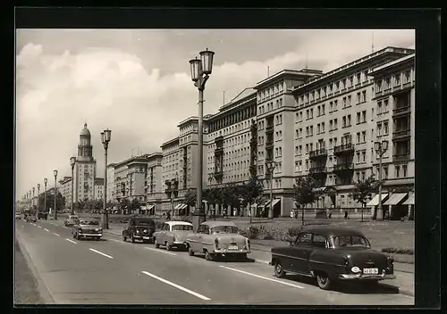 AK Berlin, Frankfurter Allee mit Frankfurter Tor