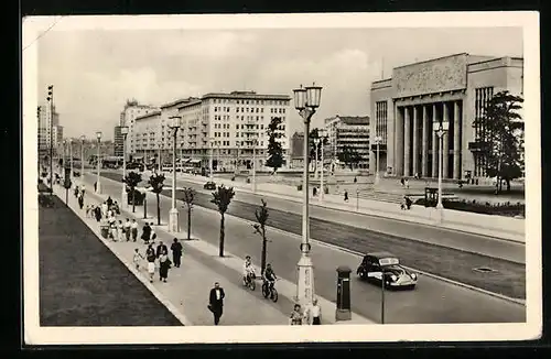 AK Berlin, Blick auf die Stalinallee
