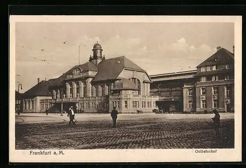 AK Frankfurt a. M., Blick auf den Ostbahnhof