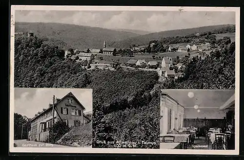 AK Altweilnau i. Taunus, Gasthaus und Pension zur Burg