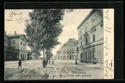 AK Ludwigsburg, Partie am Bahnhof