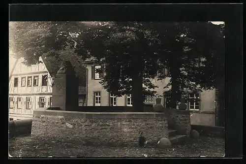 AK Wurmberg, Blick auf das Kriegerdenkmal