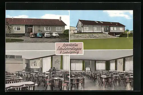 AK Schwieberdingen b. Ludwigsburg, verschiedene Ansichten vom Sportheim