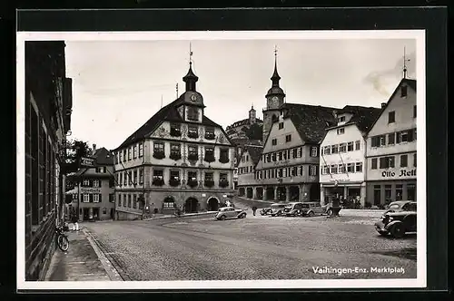 AK Vaihingen /Enz, Partie am Marktplatz