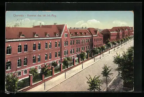 AK Chemnitz, Kaserne des 181. Inf.-Reg.
