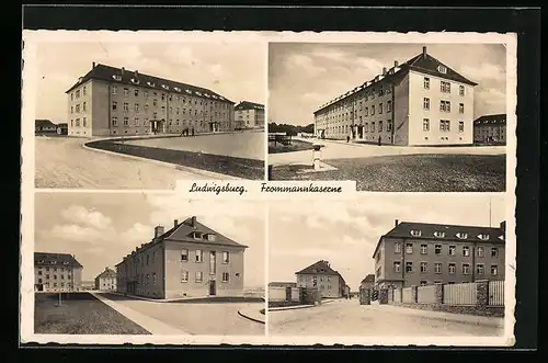 AK Ludwigsburg, verschiedene Ansichten der Frommannkaserne