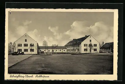 AK Ludwigsburg-Ossweil, Blick auf die Flakkaserne