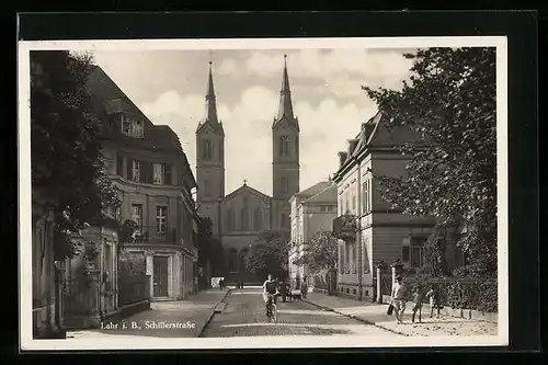 AK Lahr i. B., Blick auf die Schillerstrasse