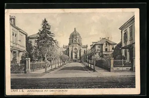 AK Lahr i. B., Jammstrasse mit Christuskirche