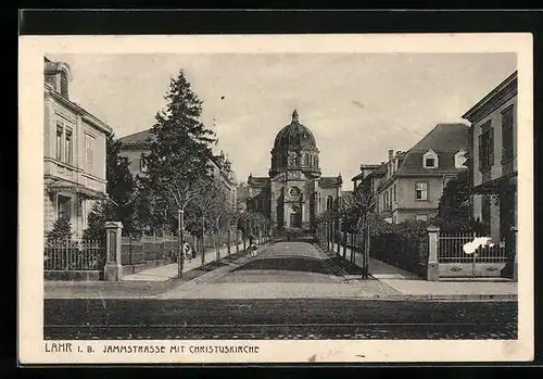 AK Lahr i. B., Jammstrasse mit Christuskirche