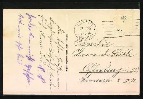 AK Lahr i. B., Jammstrasse mit Christuskirche