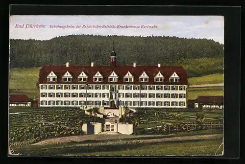 AK Bad Dürrheim, Erholungsheim der Reichsbahn-Betriebs-Krankenkasse Karlsruhe