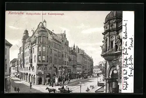 AK Karlsruhe, Hofapotheke und Kaiserpassage