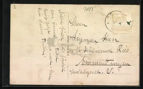 AK Görwihl /Bad Schwarzw., Partie b. d. Kirche