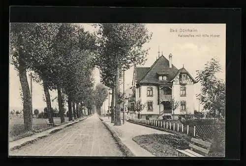 AK Bad Dürrheim, Kaiserallee mit Villa Huber