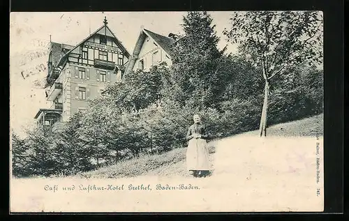 AK Baden-Baden, Cafe und Luftkur-Hotel Grethel