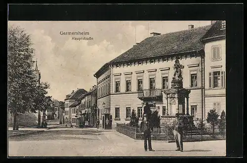 AK Germersheim, Blick auf die Hauptstrasse