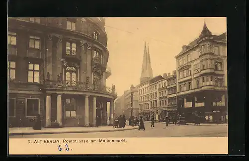 AK Berlin, Poststrasse am Molkenmarkt