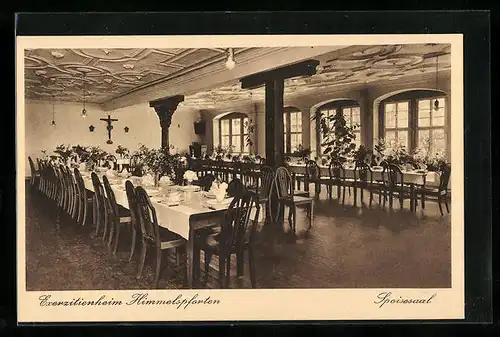 AK Würzburg, Exerzitienheim Himmelspforten, Speisesaal