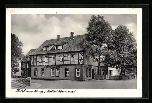 AK Polle /Oberweser, Hotel Restaurant und Pensionshaus Zur Burg